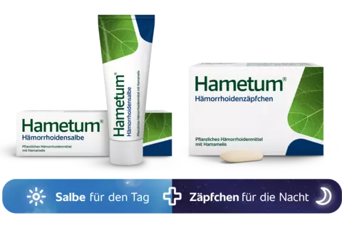 Hametum Hämorrhoiden-Set: Hämorrhoidensalbe und -zäpfchen