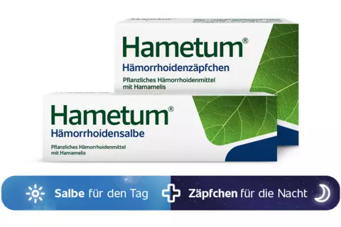 Packungsabbildung Hametum Hämorrhoidensortiment