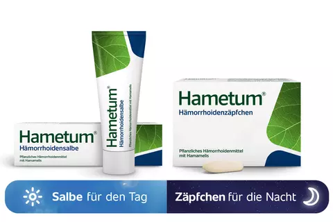 Hametum Hämorrhoiden-Set: Hämorrhoidensalbe und -zäpfchen