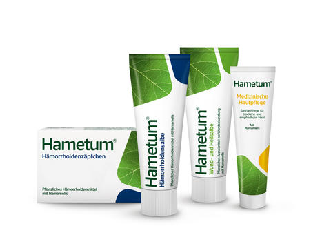 Packungsabbildungen des Hametum Sortiments